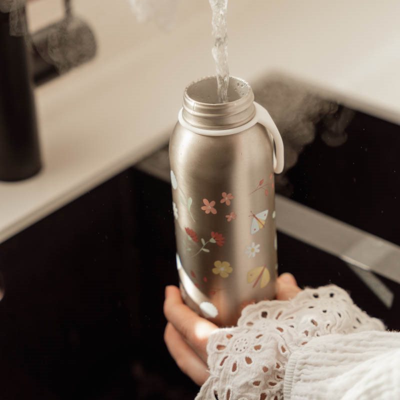 Garrafa de Aço Inoxidável | 350 ML | Flowers & Butterflies