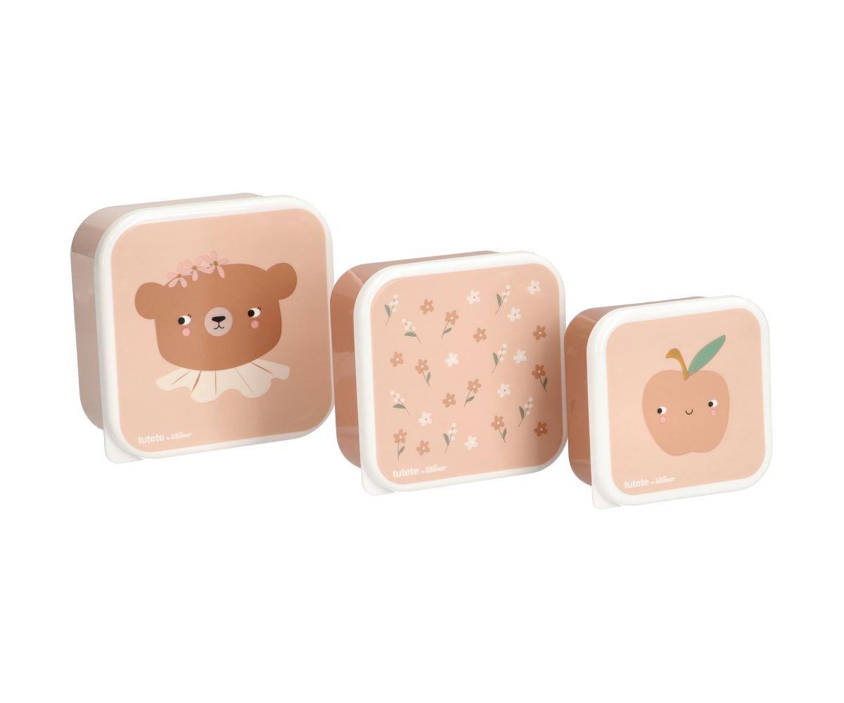 Conjunto 3 Caixas Lancheiras "Daisy Bear"