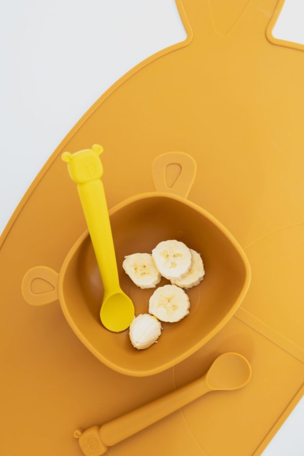 Conjunto 2 colheres de silicone - Lili the bear - Cinnamon / Mustard