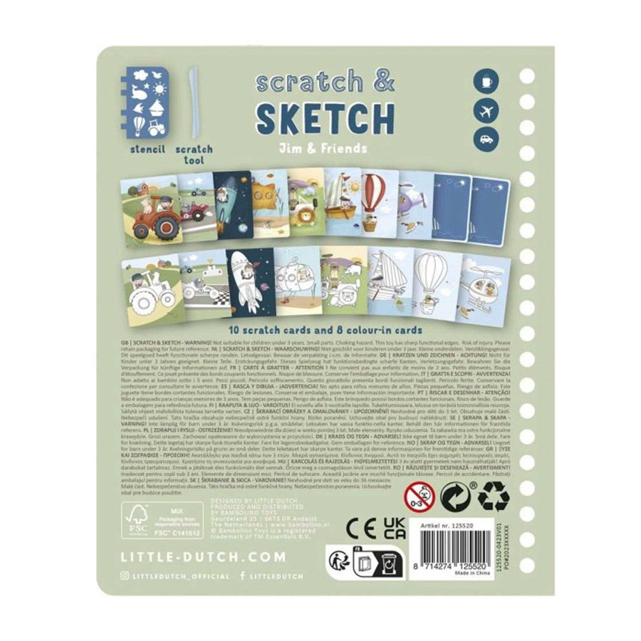 Livro Scratch "Jim & Friends" - Little Dutch