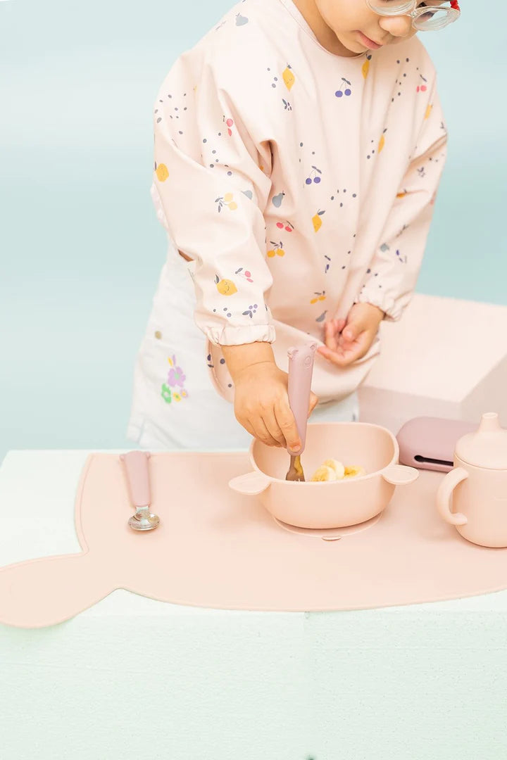 Zoe the Koala cutlery set with silicone case Dusty Pink