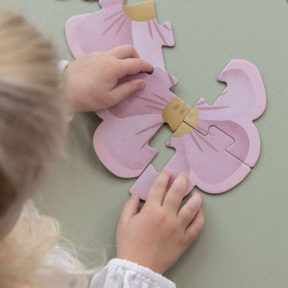 Conjunto Puzzles "Flowers & Butterflies" Little Dutch