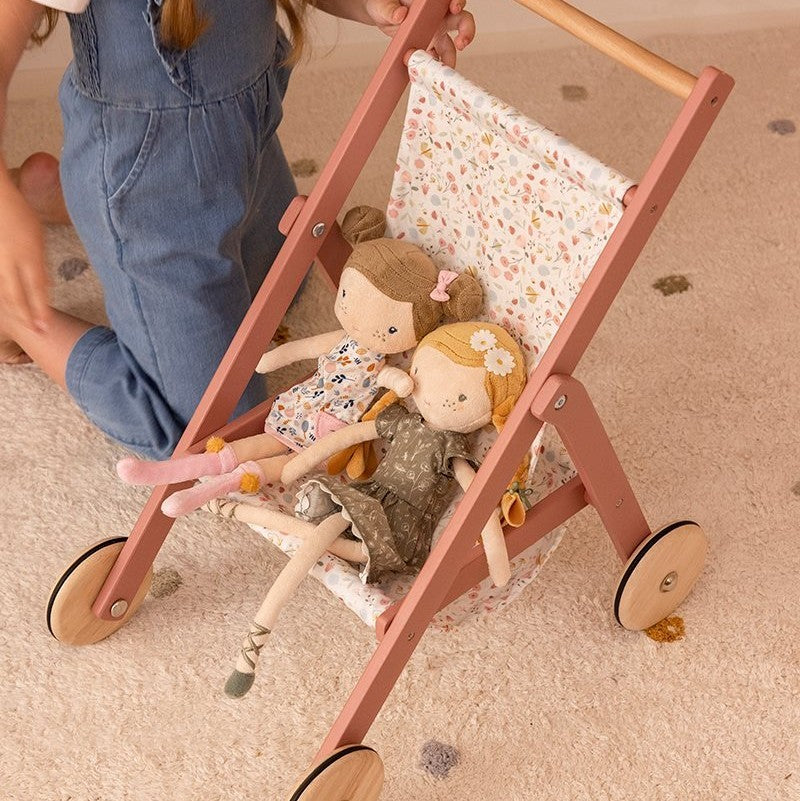 Carrinho Bonecas Flores Little Dutch