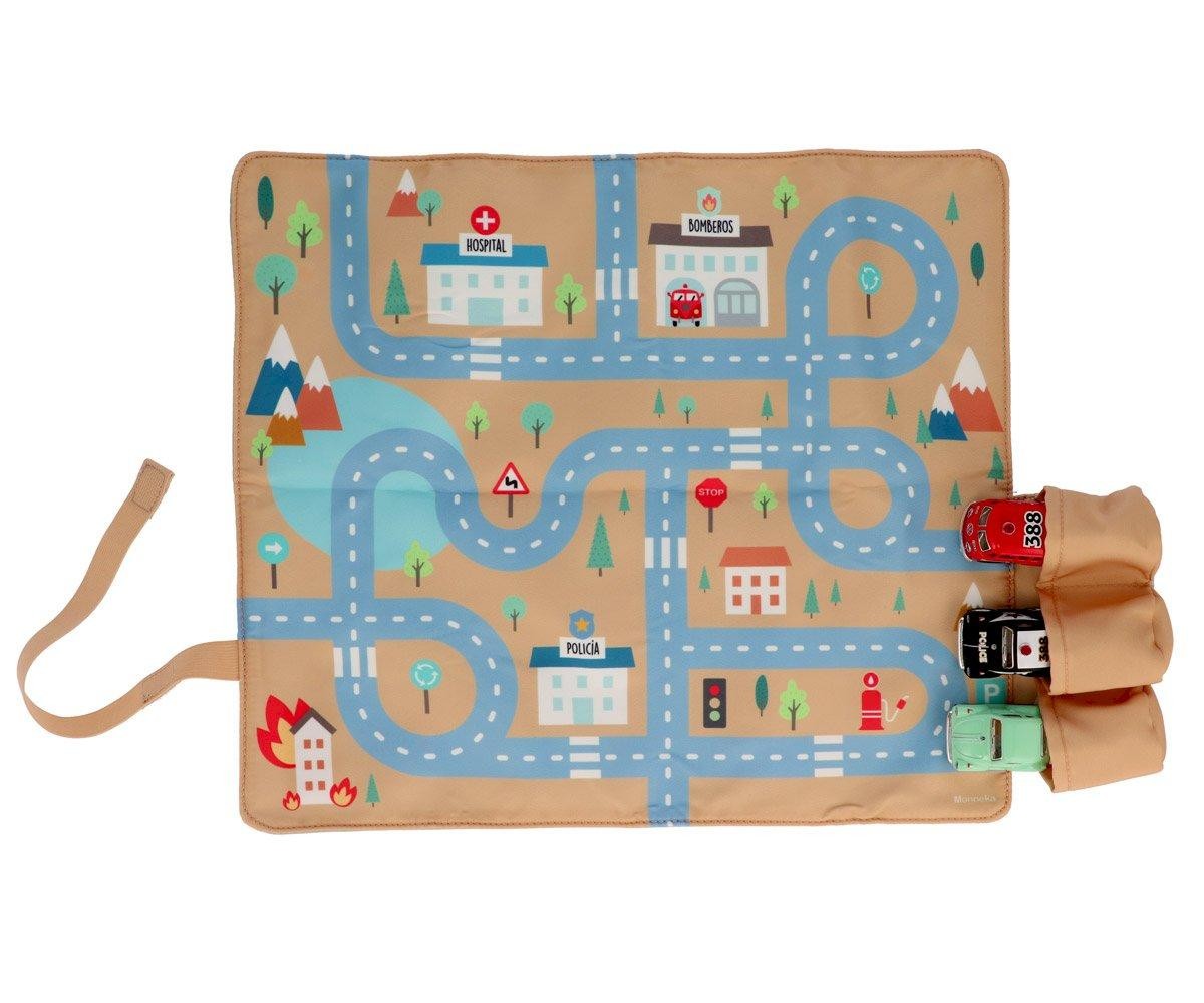 Conjunto Individual de Mesa Circuito Mostarda + 3 Brinquedos