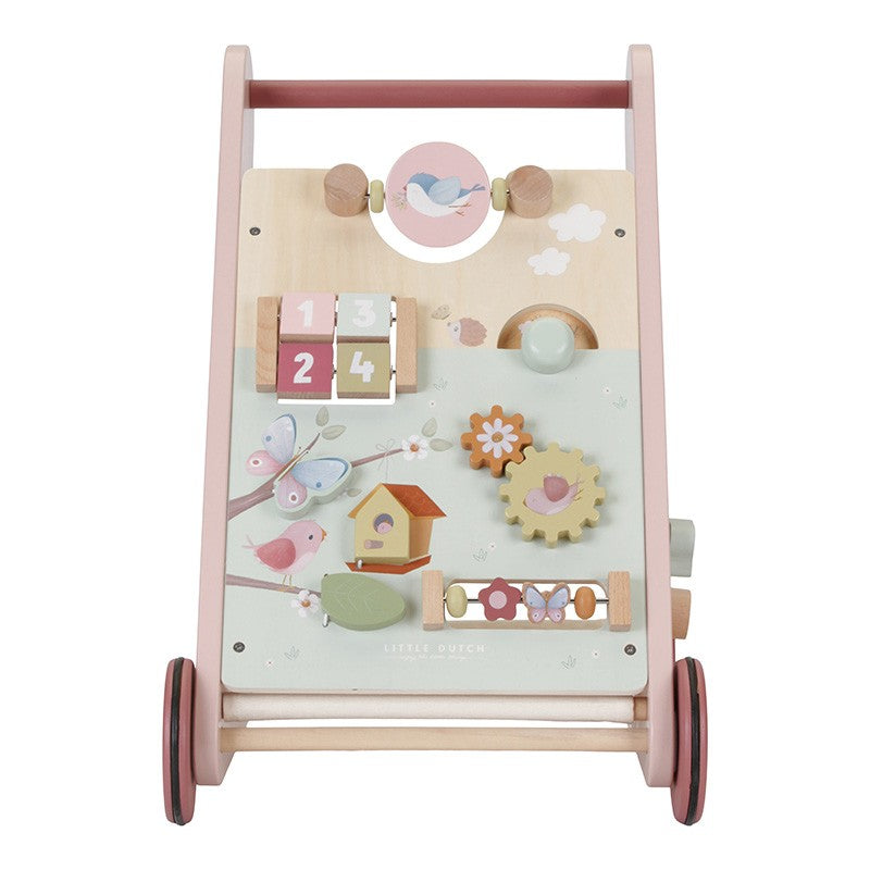 Carrinho Primeiros Passos Multi-Atividades "Flowers & Butterflies" Little Dutch