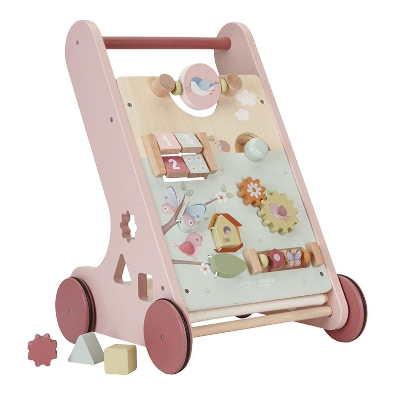 Carrinho Primeiros Passos Multi-Atividades "Flowers & Butterflies" Little Dutch