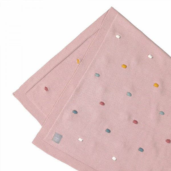 Manta Tricot Dots Rosa Lässig