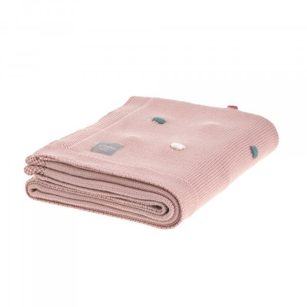Manta Tricot Dots Rosa Lässig