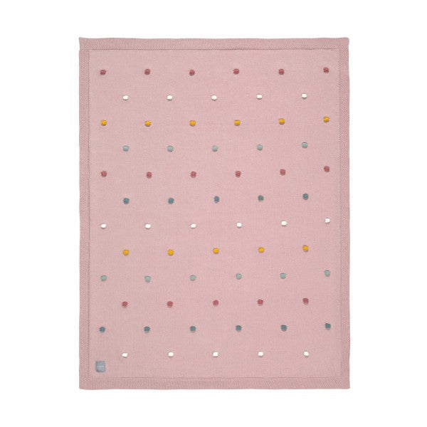 Manta Tricot Dots Rosa Lässig