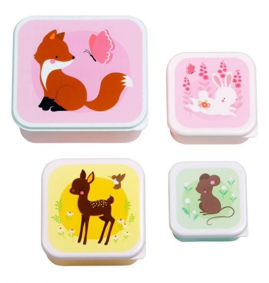 Conjunto 4 Caixas Amigos da Floresta A Little Lovely Company