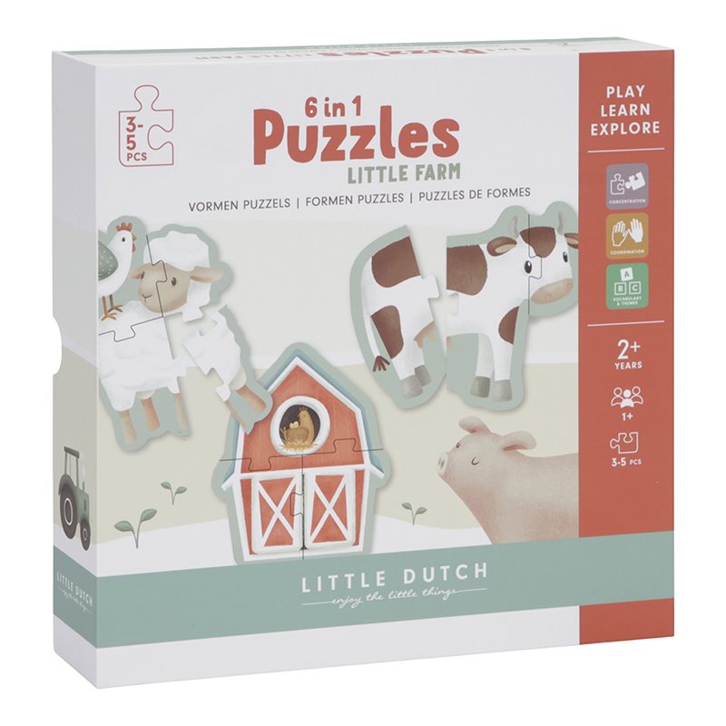 6 in 1 Puzzles "Little Farm Little Dutch