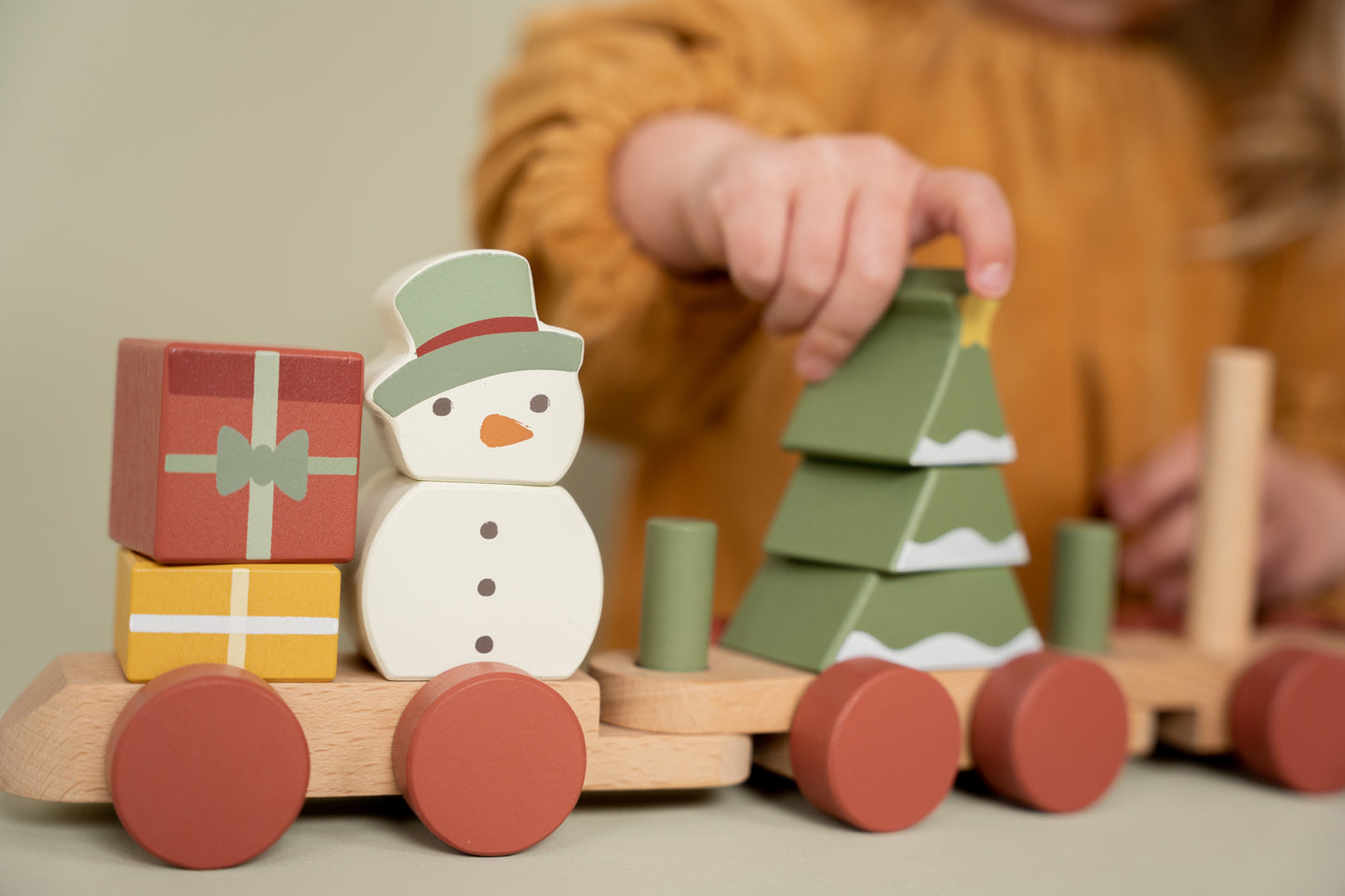 Christmas Stacking Train - Little Dutch
