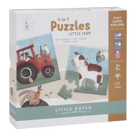 4 in 1 Puzzles "Little Farm Little Dutch