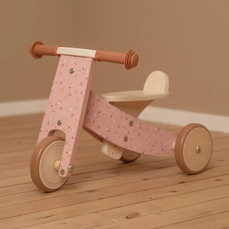 Triciclo de Madeira Pink Little Dutch