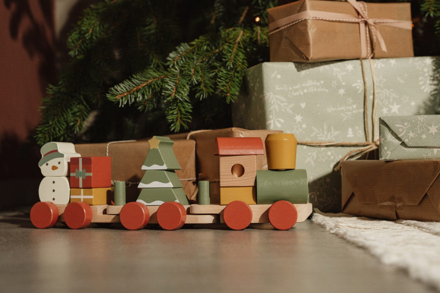 Christmas Stacking Train - Little Dutch
