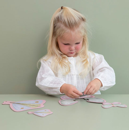 Conjunto Puzzles "Flowers & Butterflies" Little Dutch