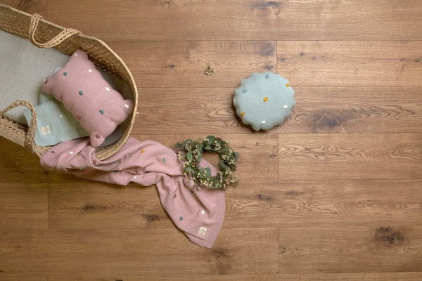 Manta Tricot Dots Rosa Lässig
