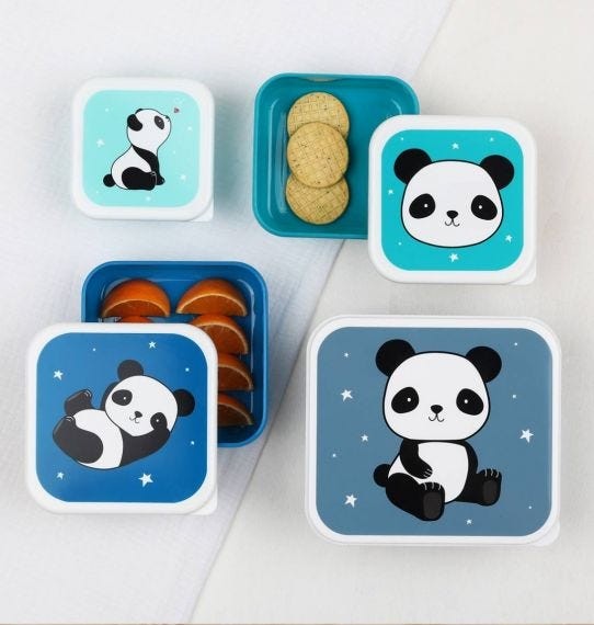 Conjunto 4 Caixas Panda A Little Lovely Company
