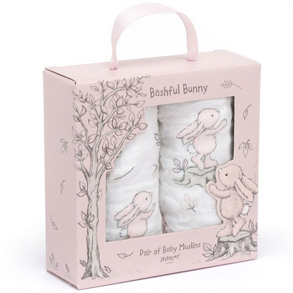 Conjunto 2 Musselinas Bunny Rosa JellyCat